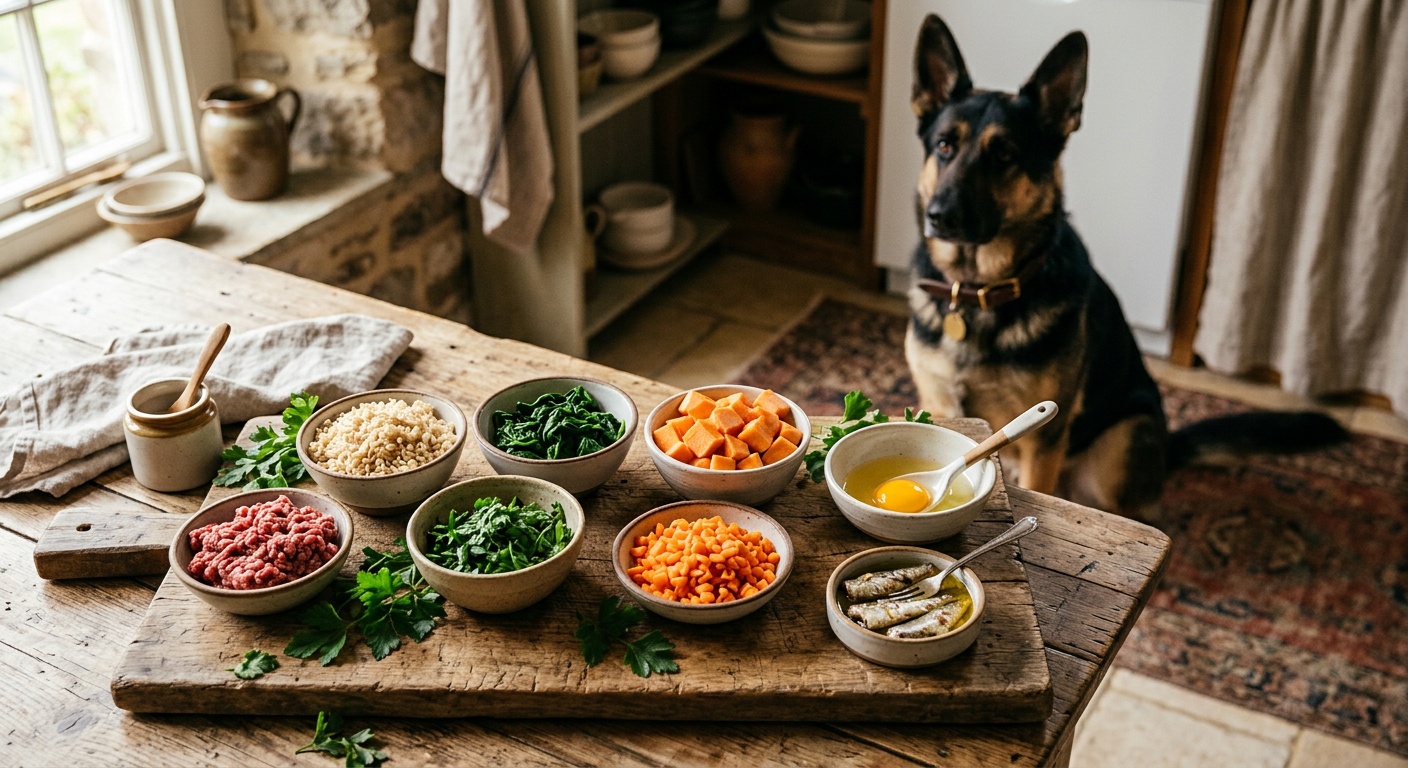 German Shepherd dog looking alert