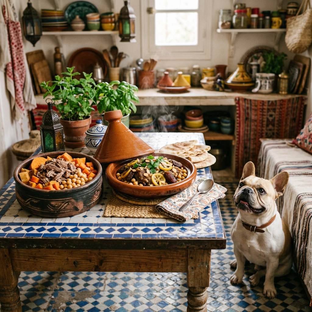 Moroccan lamb tagine with sweet potato and chickpeas